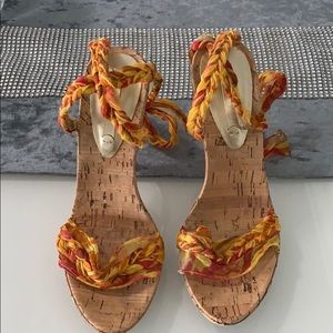 Nine west heels with tie ankle strap